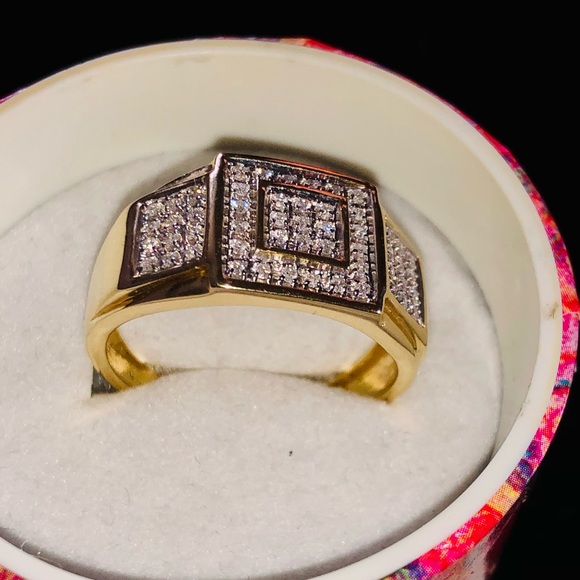 10k Solid Gold Genuine Real Diamond ring Free appraisal & posh authenticate incl - Picture 3 of 9